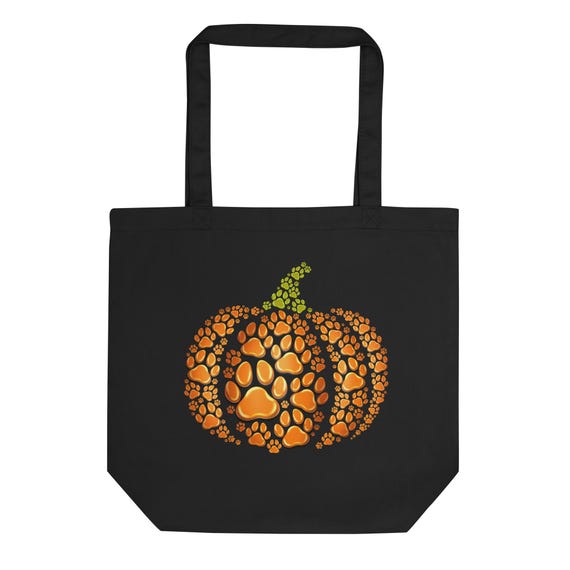 Adorable Fall Festive Themed Organic Cotton Tote Bag