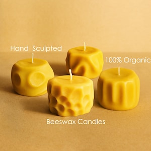 Organic Handmade Beeswax Candle Bundle | 100% Natural Beeswax Designs (2 or 4)