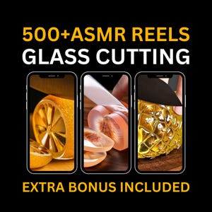 500+ Glass Cutting AI Reels Videos, PLR Video and ASMR Viral Reel Bundle For TikTok, Instagram Reels, YouTube Shorts, and Facebook Stories