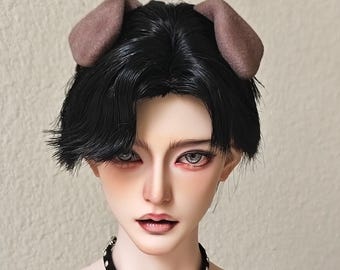 Magnetic BJD Animal Ear – Soft Flocked Dog Ear - 1/6 1/4 1/3 Size – Custom Colors Size Available – Fox/Cat/Puppy/Bunny Ear - BJD Accessories