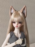 Magnetic BJD Animal Ear – Soft Flocked Dog Ear - 1/6 1/4 1/3 Size – Custom Colors Size Available – Fox/Cat/Puppy/Bunny Ear - BJD Accessories