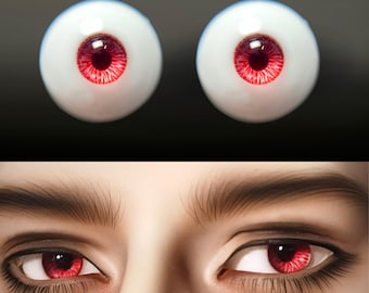 Resin BJD Doll Eyes - Custom Colors Available - 14mm - Handmade eyes for smart dolls