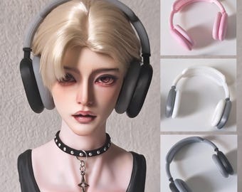 BJD-koptelefoon – verstelbare AirPods Max voor poppen – 1/6 1/4 1/3 maat – aangepaste kleuren en maten beschikbaar – BJD-accessoires