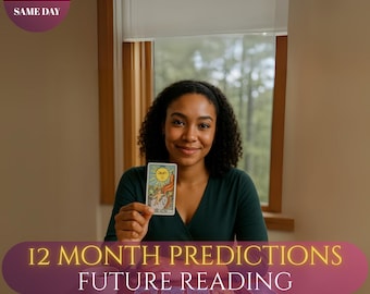 Prédictions sur 12 prochains mois, lectures psychiques à la même heure, lectures du futur tarot, prédictions psychiques, guidance spirituelle, prédictions futures