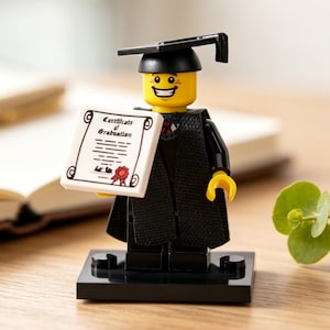 Graduate Minifigure, Graduation Bricks, Graduation Gifts for Him, Graduation Gift for Her,Brick Figures, College High School Graduation Gift