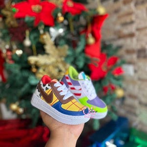 Toddler Hand Painted Toy Story Air Force 1&#39;s