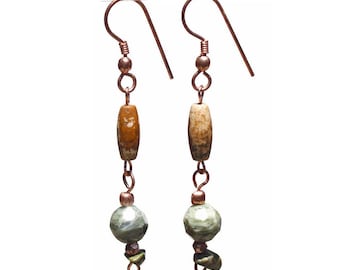 Pendientes de cobre y tierra