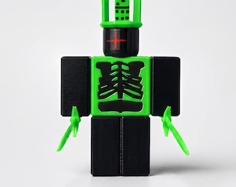 Figura impresa en 3D de Forsaken (1x1x1x1) / Arte de fan de Roblox pintado a mano / Coleccionable de terror raro / Regalo para gamers