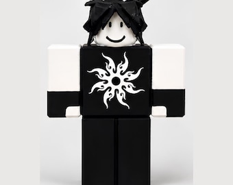 Figura impressa em 3D de Two Time Forsaken | Arte de fã de Roblox pintada à mão | Colecionável de terror grande | Presente para gamers