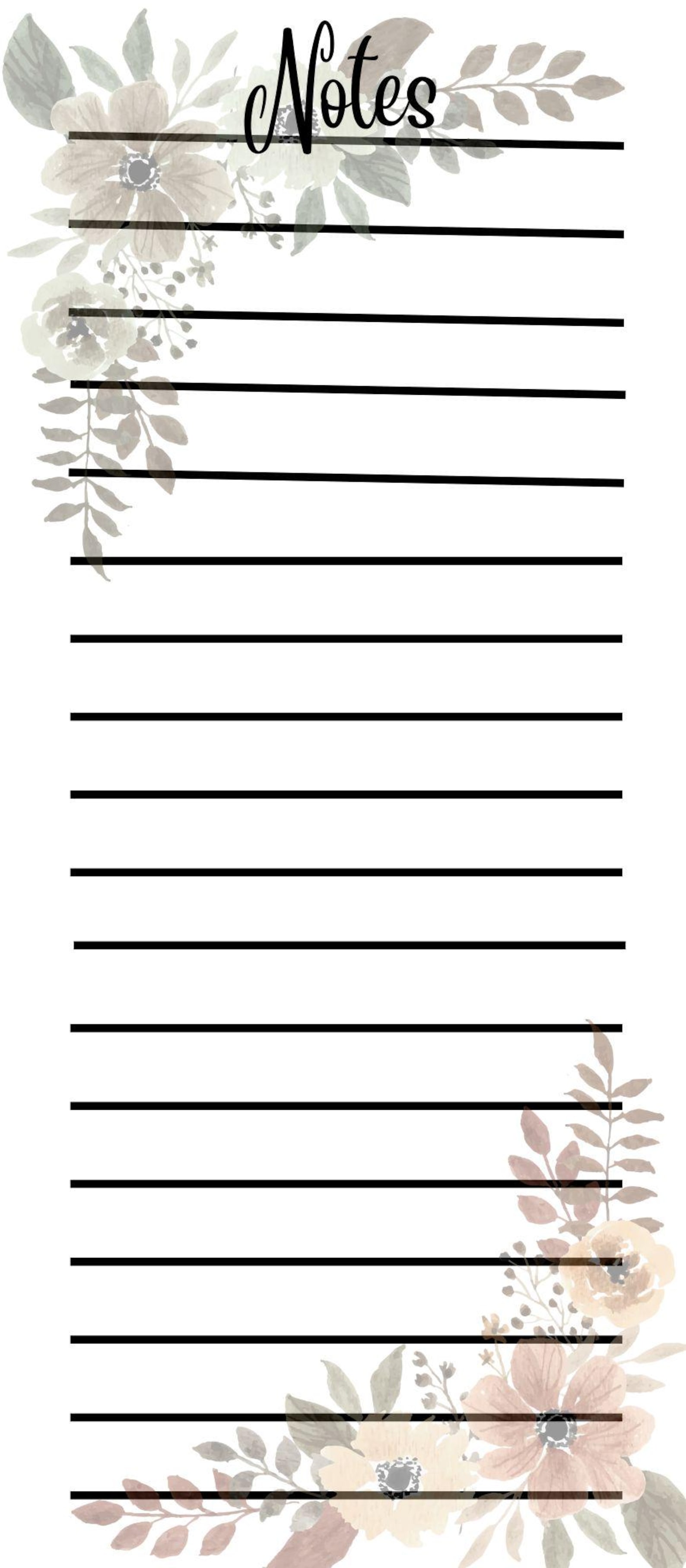 Note Paper Download - Etsy