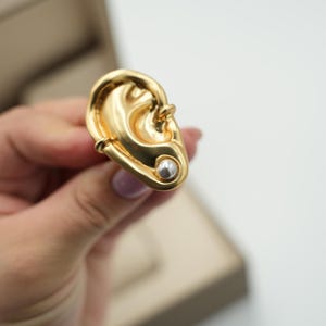 Schiaparelli Inspired Ear Shape Ring: Adjustable Size 5-9