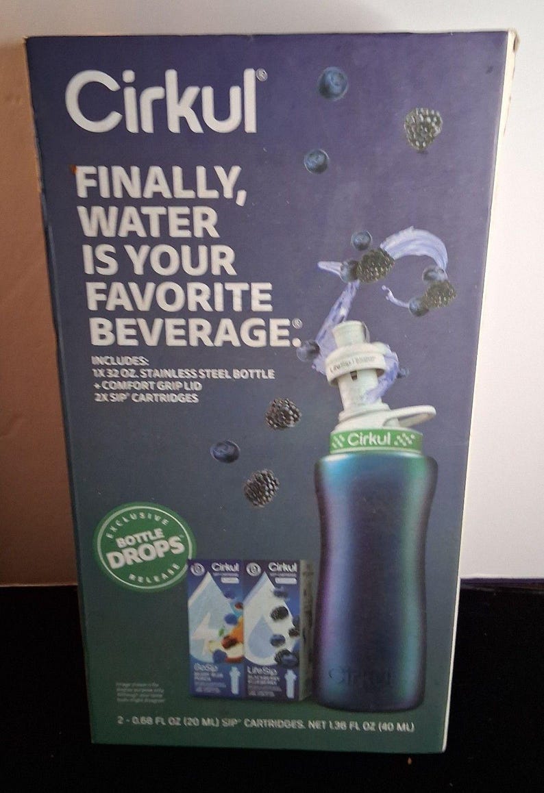 Cirkul 32oz Stainless Steel Starter Kit - Chameleon Color Change Bottle - Green image 1