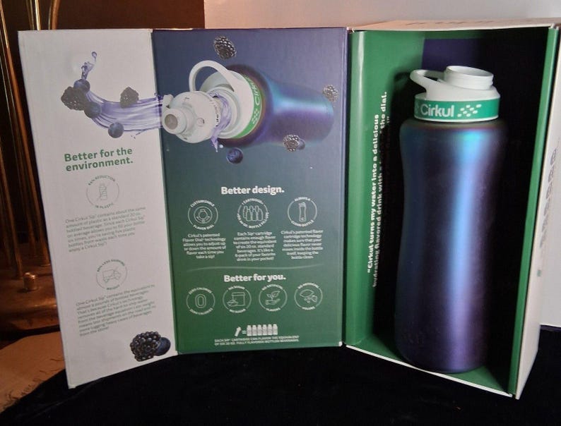 Cirkul 32oz Stainless Steel Starter Kit - Chameleon Color Change Bottle - Green image 4