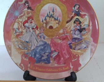 Walt Disney 3D Princess The Happiest Celebration On Earth Decor Plate Embossed