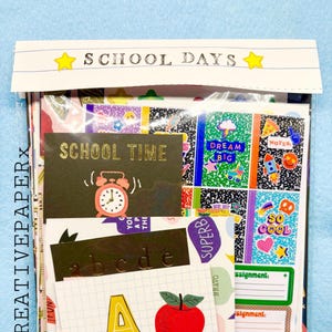 School Days Ephemera Pack: 60-Piece Vintage Journaling Supplies