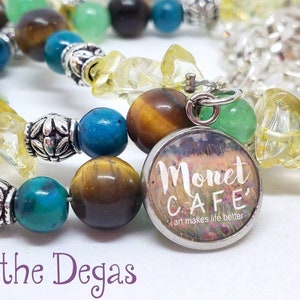 Artist Series Bracelet Monet Cafe Colorful Beaded Bracelet Jewelry for Artist Monet