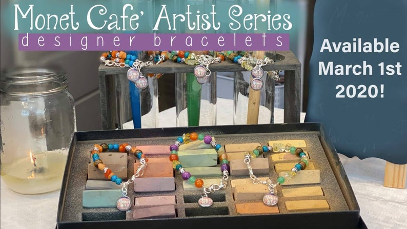 Artist Series Bracelet Monet Cafe Colorful Beaded Bracelet Jewelry for Artist Monet