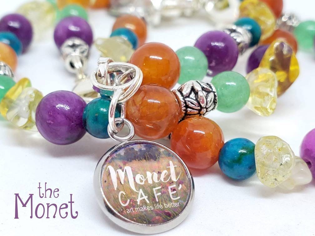 Artist Series Bracelet Monet Cafe Colorful Beaded Bracelet Jewelry for Artist Monet