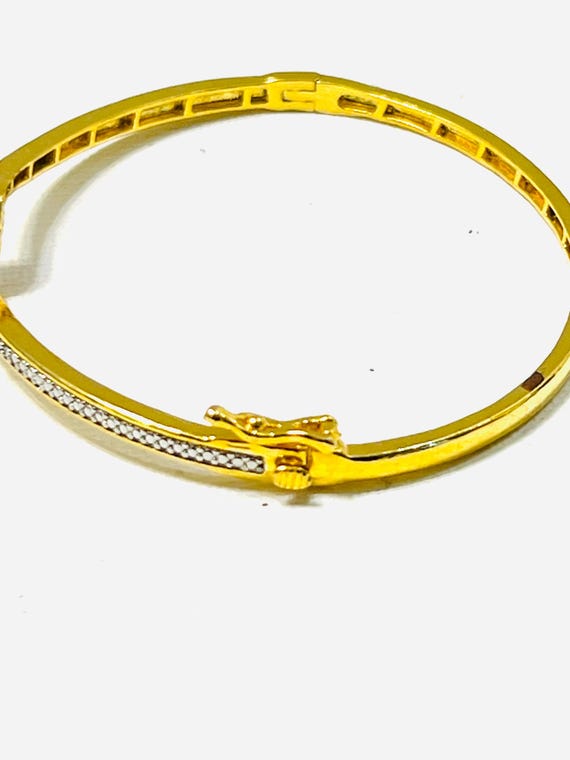 Elegant created ruby bangle bracelet - image 3