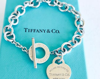 Return to Tiffany® Heart Tag Toggle Bracelet in Silver 8”