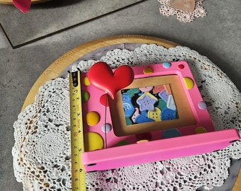 Vintage Y2K Decorative Photo Frame 2000s, Playful Style With Heart