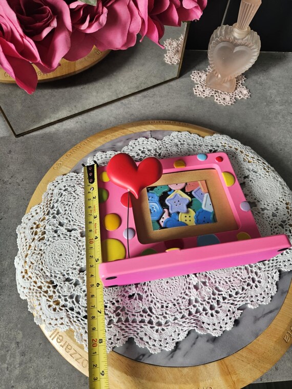 Vintage Y2K Decorative Photo Frame 2000s, Playful Style With Heart