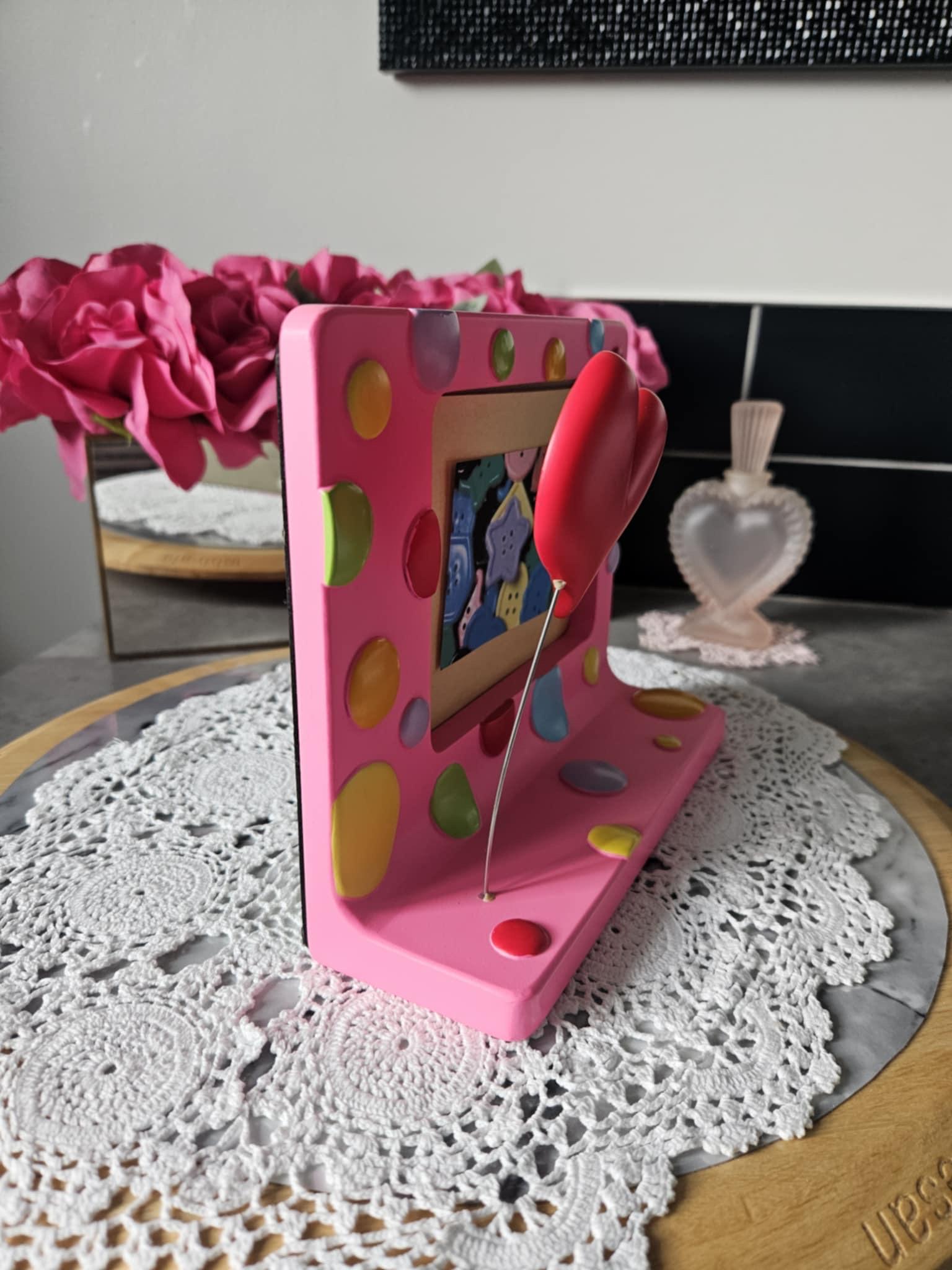 Vintage Y2K Decorative Photo Frame 2000s, Playful Style With Heart