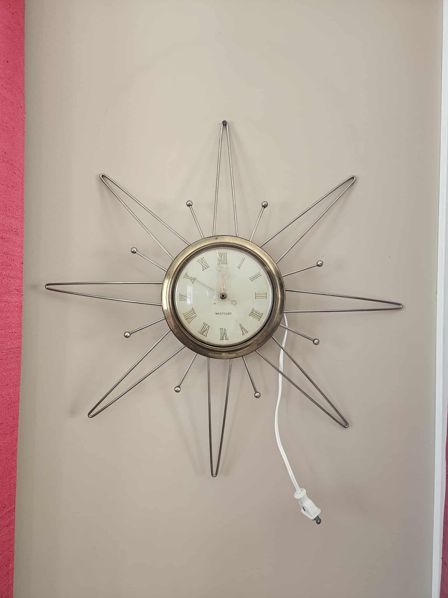 50s Starburst Clock - Etsy Canada