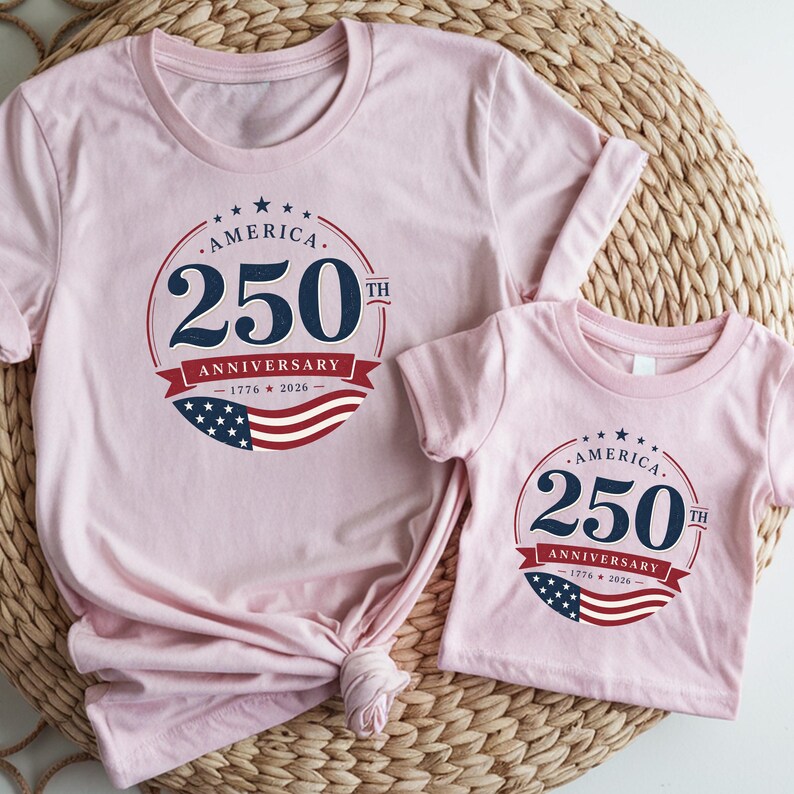 America 250th Anniversary Family Shirt | Unisex 1776-2026 Patriotic Family Tee | Fourth of July Kids Baby Matching Gift image 8