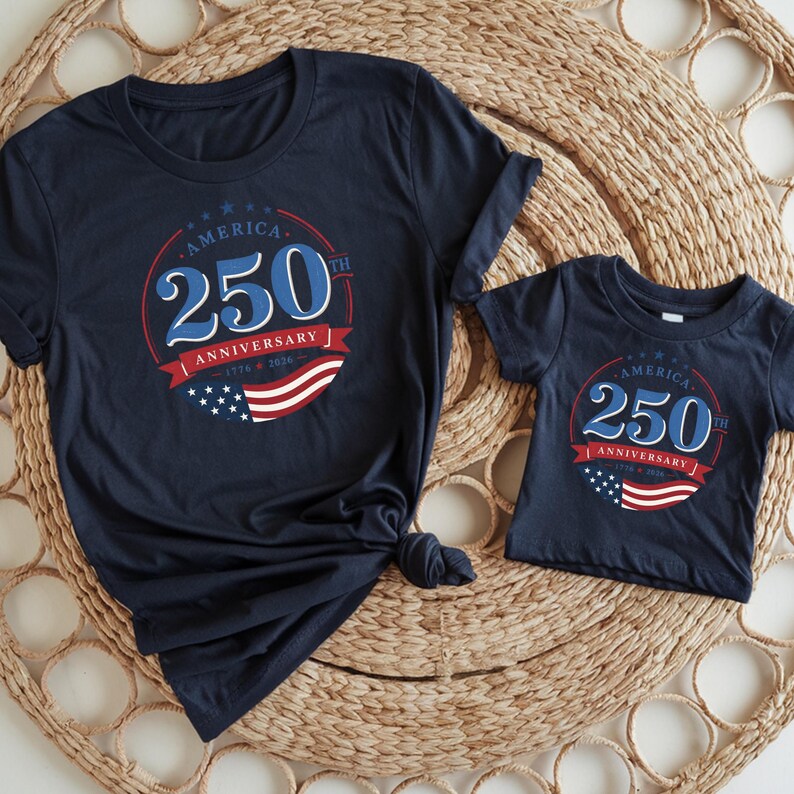 America 250th Anniversary Family Shirt | Unisex 1776-2026 Patriotic Family Tee | Fourth of July Kids Baby Matching Gift image 7