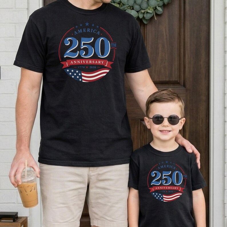 America 250th Anniversary Family Shirt | Unisex 1776-2026 Patriotic Family Tee | Fourth of July Kids Baby Matching Gift image 10