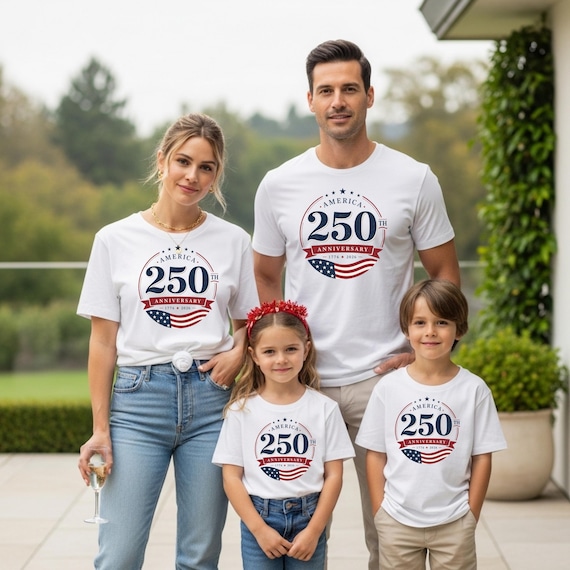 America 250th Anniversary Family Shirt | Unisex 1776-2026 Patriotic Family Tee | Fourth of July Kids Baby Matching Gift