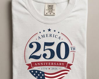 Family Set for 250th Anniversary | American Flag 1776-2026 Birthday Shirts | 4th of July Patriotic Kids Baby Matching Gift Tee