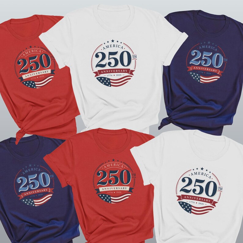 America 250th Anniversary Family Shirt | Unisex 1776-2026 Patriotic Family Tee | Fourth of July Kids Baby Matching Gift image 2