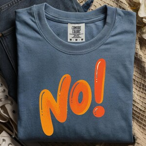 No Shirt Women Tee | Bold Statement, Minimalist Typography Shirt image 2