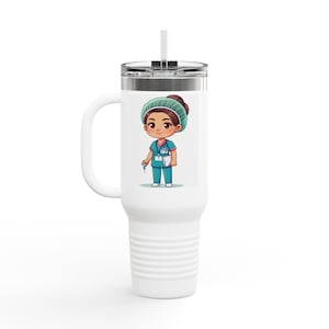 Vintage Insulated Travel Mug, Retro Coffee Cup, Traveler Gift, Camping Tumbler, On The Go Flask, Stainless Steel Tea Thermos