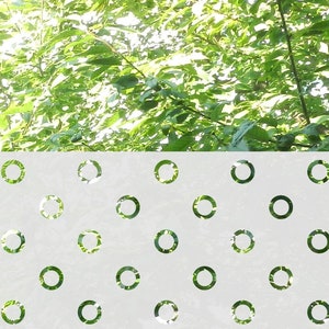 Window Privacy Film For Frosted Window Or Etched Glass Effect - Glass Decal With Geometric Decorations Ideal For Bathroom Window Sticker