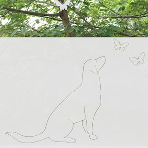 Dog Window Privacy Film: Etched or Frosted Glass Decoration, Self-Adhesive