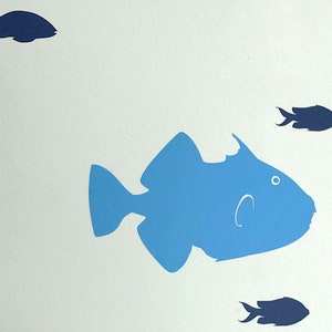 24 Fish Wall Decals, Bathroom Wall Decor, Children Wall Decal, Nautical Wall Decor, Bathroom Wall Decal for Boys Rooms, Baby Gift