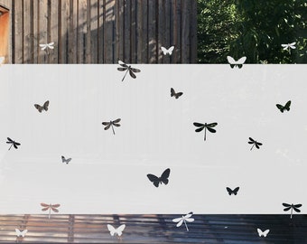 Window Film for Girls with Butterflies and Dragonflies