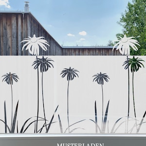 Window Film with Flowers