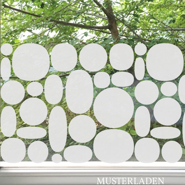 selbstklebende Fensterfolie mit geometrischem Muster, Sichtschutz Folie mit Motiv für Büro, 45 cm hoch