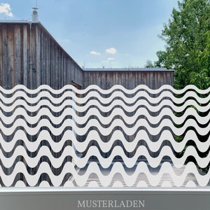 Waves Window Film for bathroom or shower room, 16.5 inches, 42 cm tall