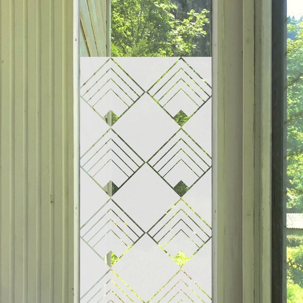 Side light window film privacy decorative for glass, etched or frosted, various sizes