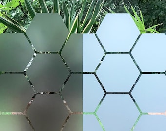 Honeycomb Window Film for Sidelights, Privacy Window Film, Privacy Glass Decal, Geometric Window Decor, Honeycomb Glass Door Privacy Film