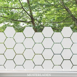 Honeycomb Window Film for Sidelights, Privacy Window Film, Privacy Glass Decal, Geometric Window Decor, Honeycomb Glass Door Privacy Film