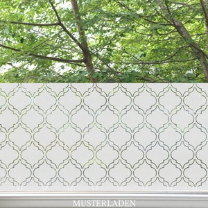 Moroccan Window Privacy Film, self adhesive decal for privacy, 16.9 inches,  43 cm tall