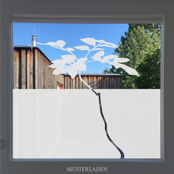 Fensterfolie Baum, Sichtschutzfolie Fenster, Klebefolie Fenster,  Milchglasfolie mit Motiv, Glasdekorfolie Fenster -  Österreich