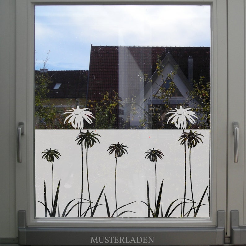 Milchglasfolie Blume Fenster Sichtschutz Folie Blumen Etsy