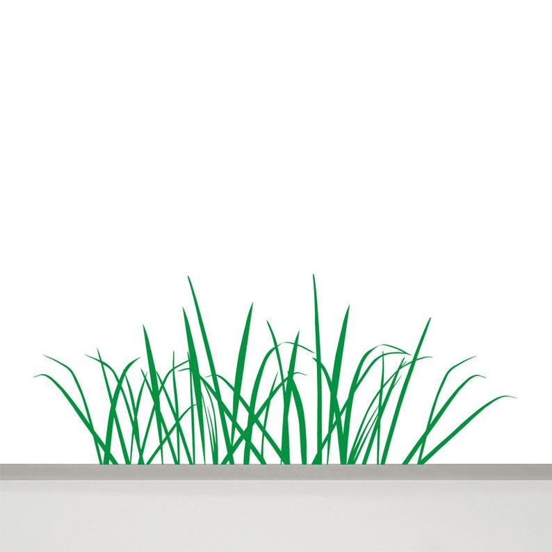 grass wall decal border grass decal grass wall art grass | etsy
